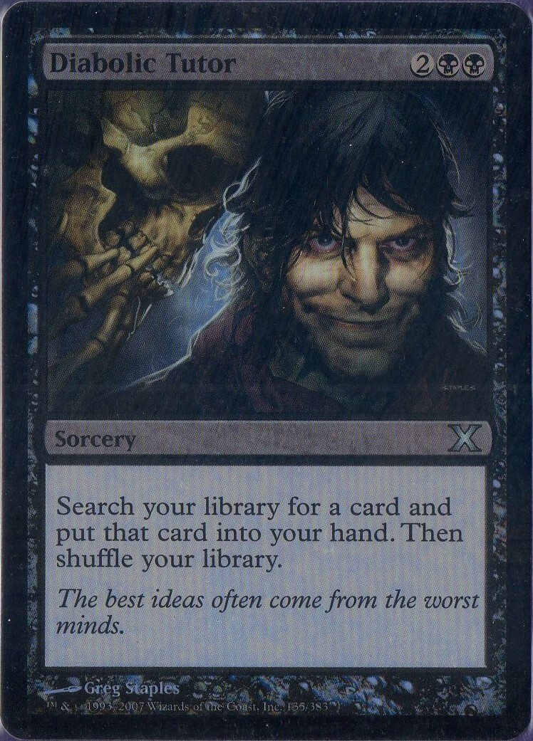 Diabolic Tutor zoomed in