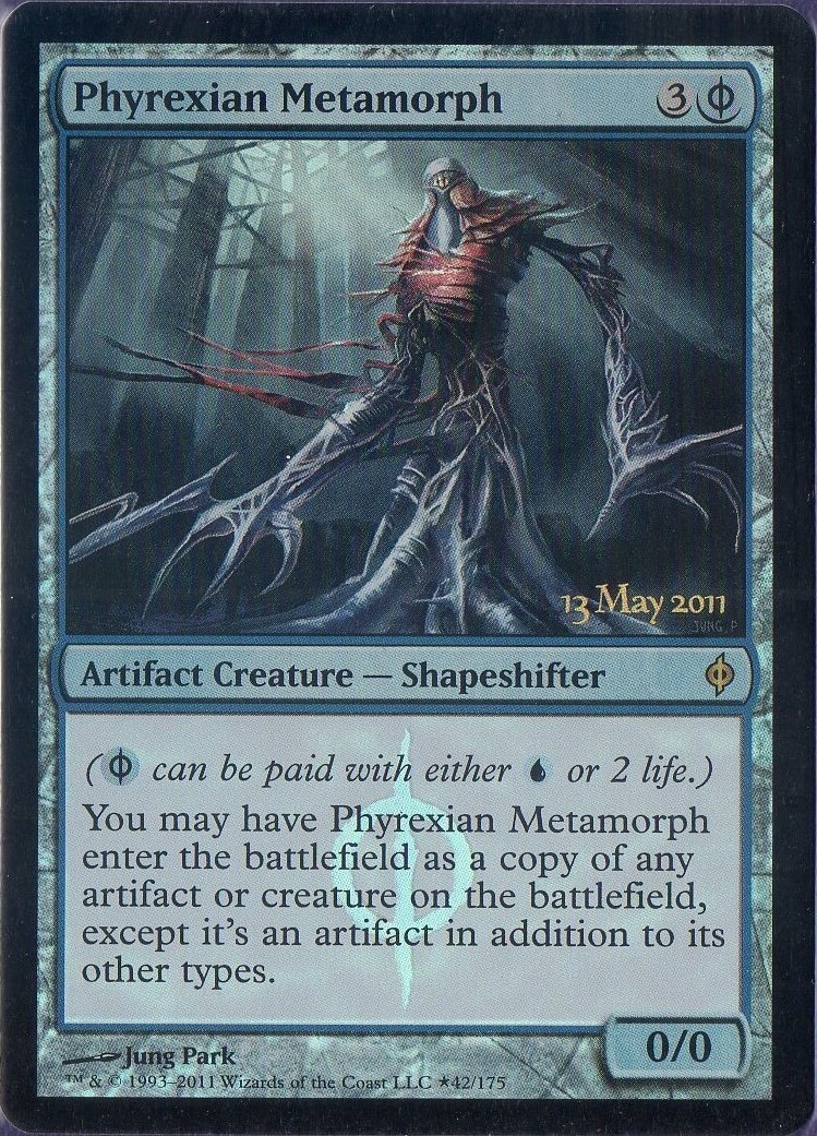 Phyrexian Metamorph zoomed in